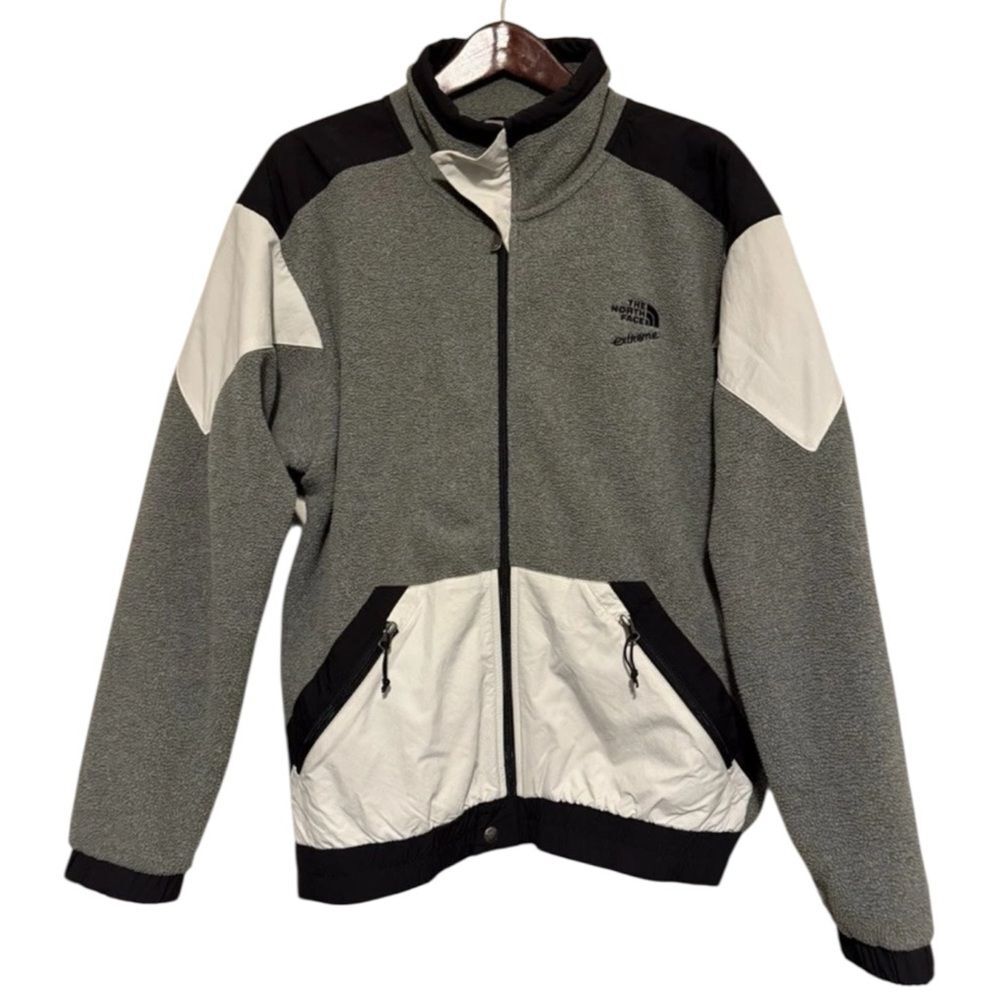 The North Face Men’s Zip Up Colorblock Gray Jacket. Coat. Outerwear. Medium.